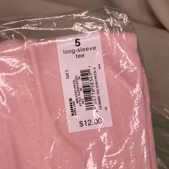 NWT Jumping Beans Girls' Size 5 Bundle - LS Shirts + Hoodie - Picture 7 of 9